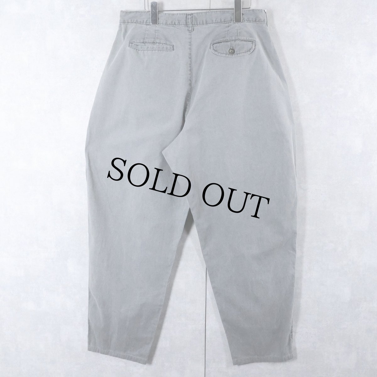 画像2: 80's L.L.Bean USA製 2タック コットンパンツ W34 (2)