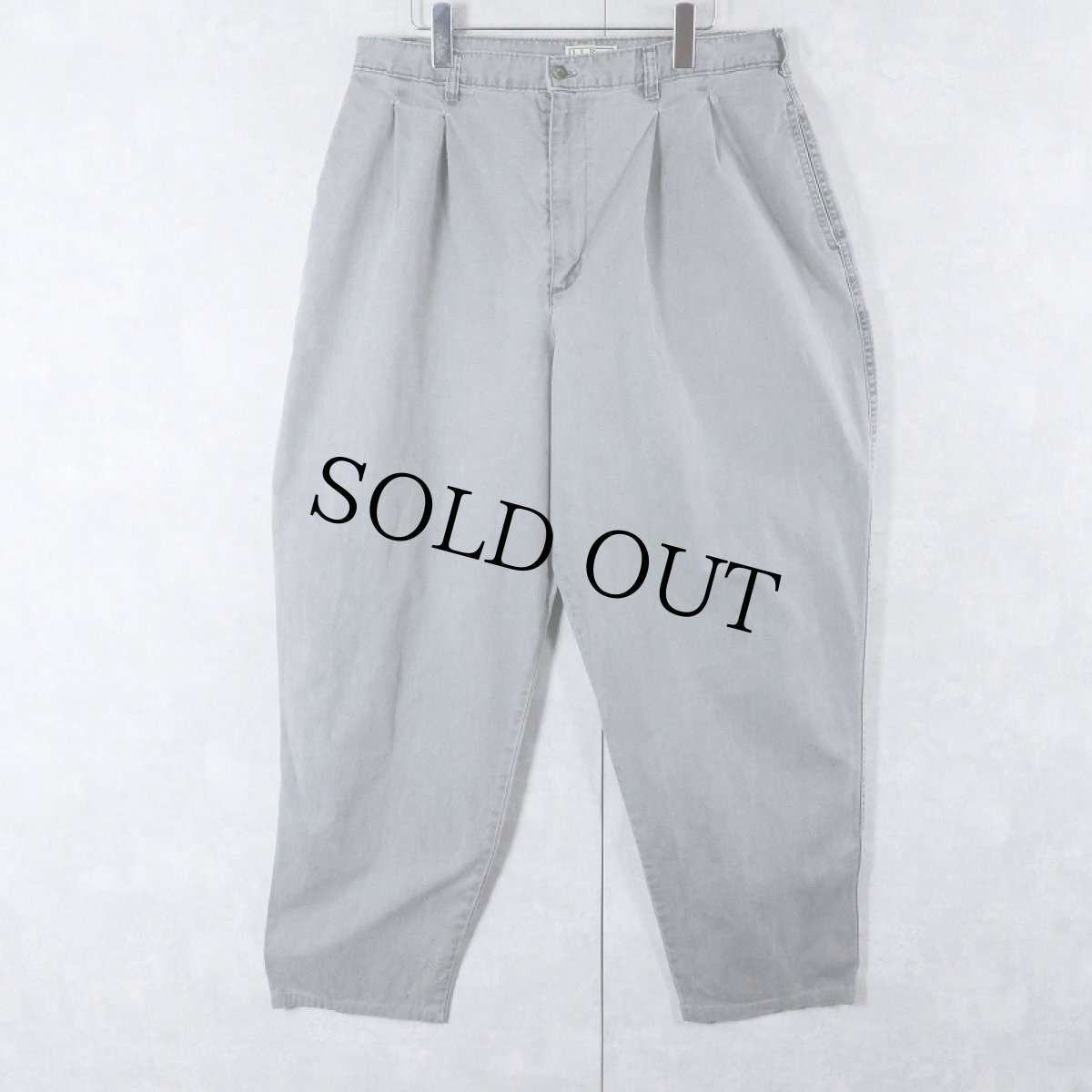 画像1: 80's L.L.Bean USA製 2タック コットンパンツ W34 (1)