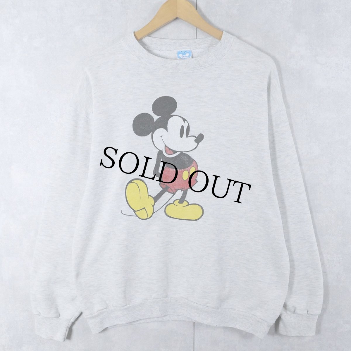 画像1: 80's Disney USA製 MICKEY MOUSE キャラクタープリントスウェット XL (1)