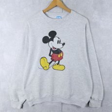 画像1: 80's Disney USA製 MICKEY MOUSE キャラクタープリントスウェット XL (1)