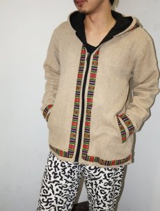 画像1: チロリアンテープ ウールジップパーカー XXL (1)