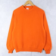 画像1: 80's JERZEES USA製 無地ラグランスウェット L (1)
