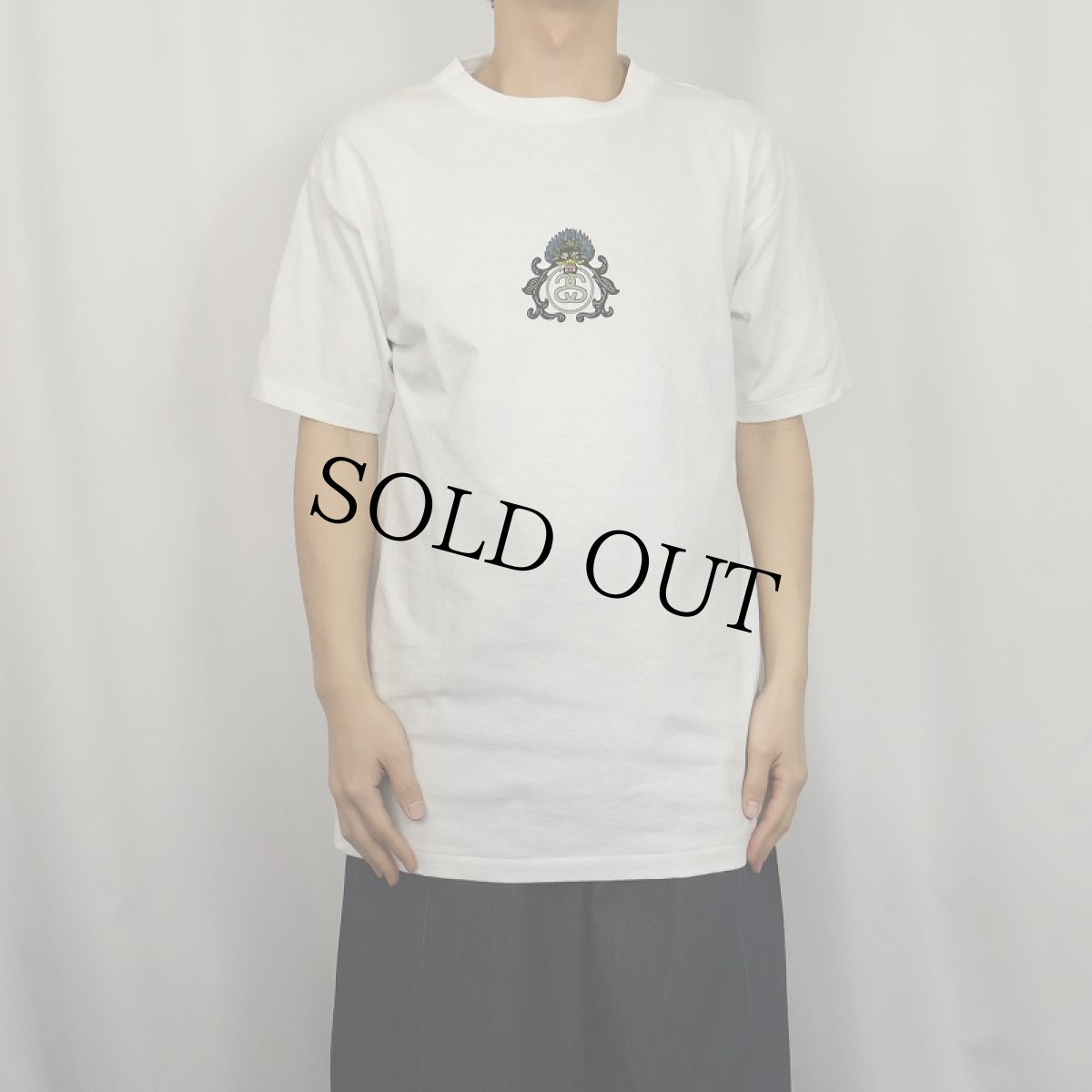 画像3: 90's STUSSY 紺タグ USA製 ロゴ×ドラゴンプリントTシャツ L (3)