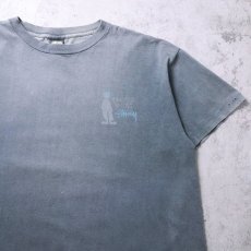 画像2: 80's STUSSY 黒タグ USA製 シャドーマンプリントTシャツ XXL (2)