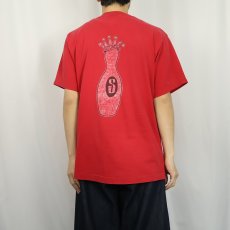 画像4: 80's STUSSY 黒タグ USA製 "KING PIN GEAR" プリントTシャツ L (4)