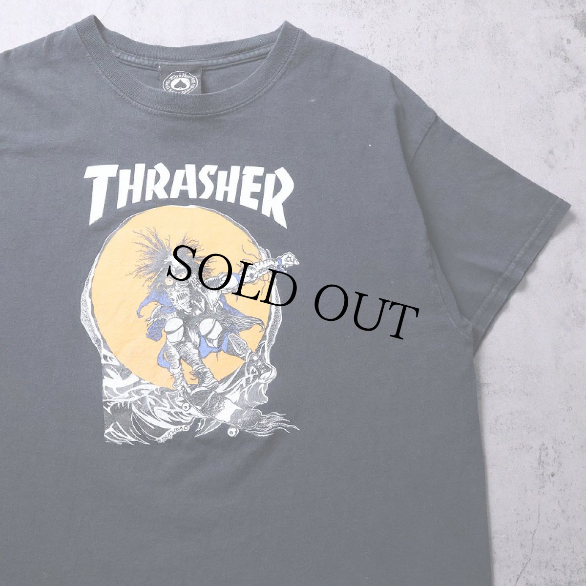 画像1: THRASHER×PUSHEAD グラフィックアートプリントTシャツ L (1)