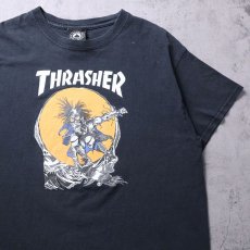 画像1: THRASHER×PUSHEAD グラフィックアートプリントTシャツ L (1)