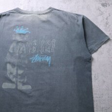 画像1: 80's STUSSY 黒タグ USA製 シャドーマンプリントTシャツ XXL (1)