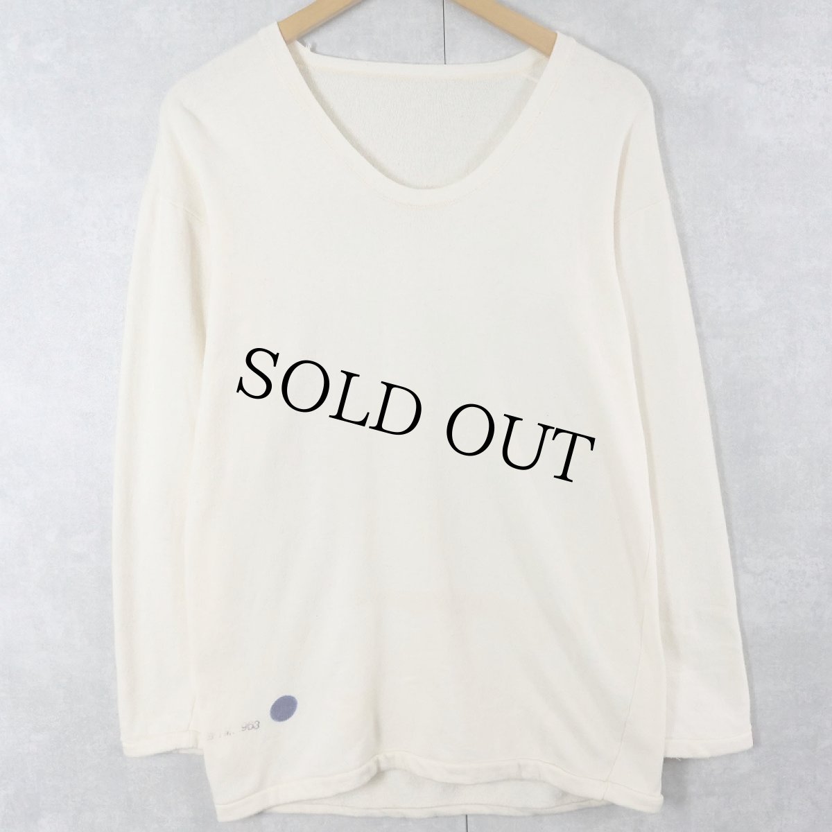 画像1: 60's 東ドイツ軍 Uネック インサイドアウト アンダーシャツ (1)