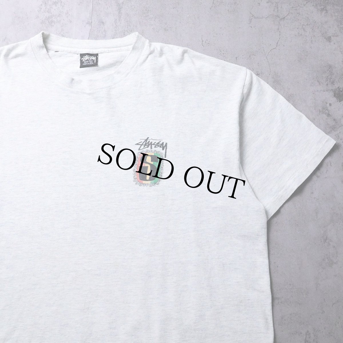 画像2: 80's STUSSY 黒タグ USA製 "IRIE ROOTS" プリントTシャツ L (2)