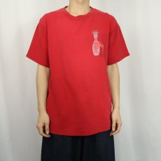 画像3: 80's STUSSY 黒タグ USA製 "KING PIN GEAR" プリントTシャツ L (3)