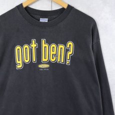 画像1: 2000's "got ben?" 広告パロディプリントロンT BLACK L (1)
