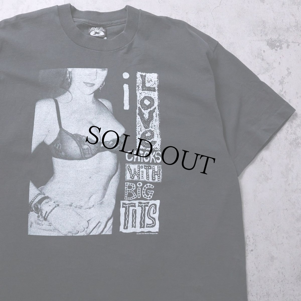 画像1: 90's OLD GHOSTS USA製 フォトプリントTシャツ BLACK (1)