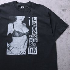 画像1: 90's OLD GHOSTS USA製 フォトプリントTシャツ BLACK (1)