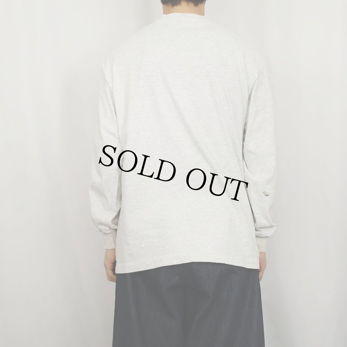 画像3: 80's STUSSY 黒タグ USA製 "CROWN" プリントロンT L (3)