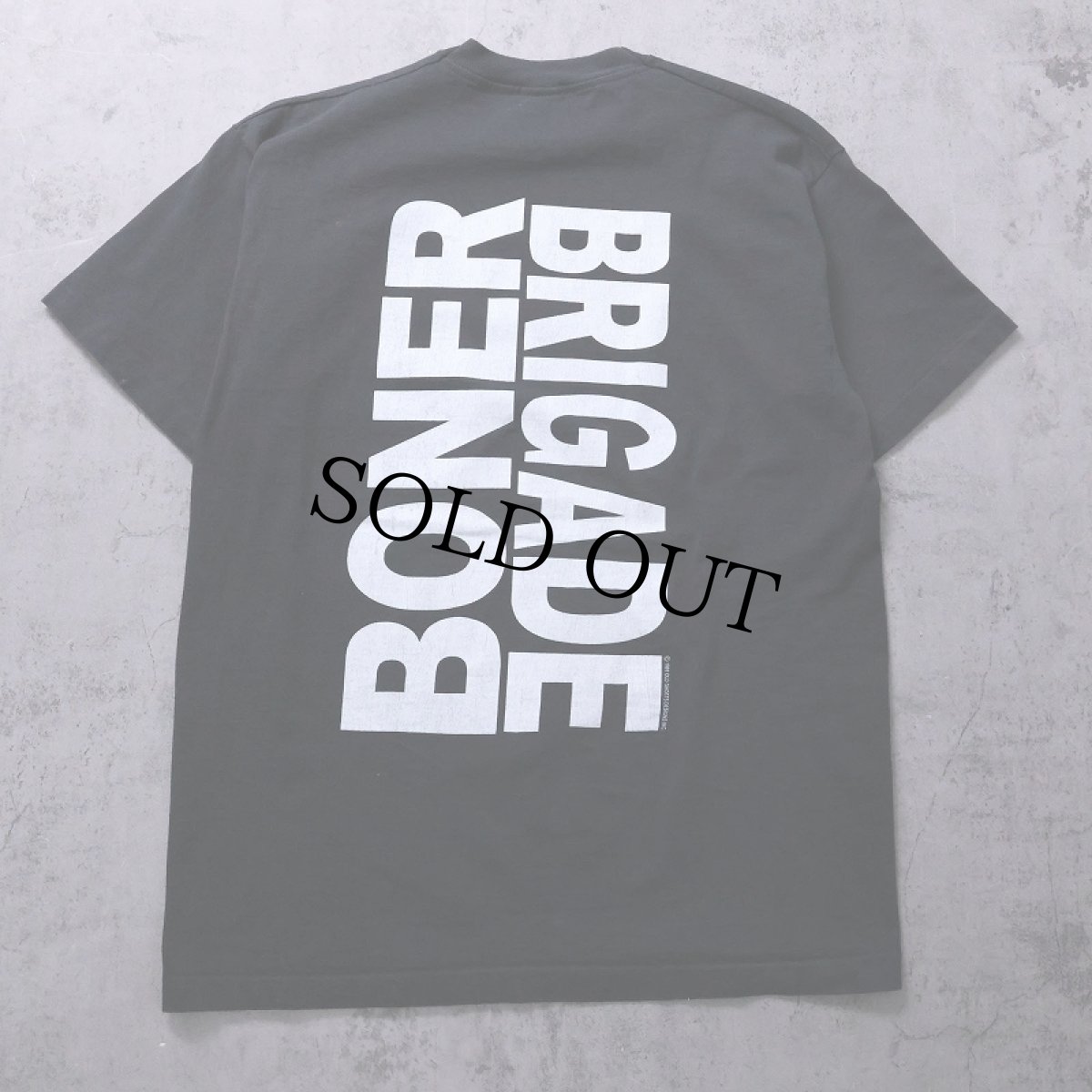画像2: 90's OLD GHOSTS "BONER BRIGADE" プリントTシャツ BLACK L (2)