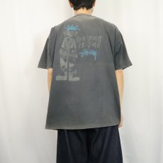 画像4: 80's STUSSY 黒タグ USA製 シャドーマンプリントTシャツ XXL (4)