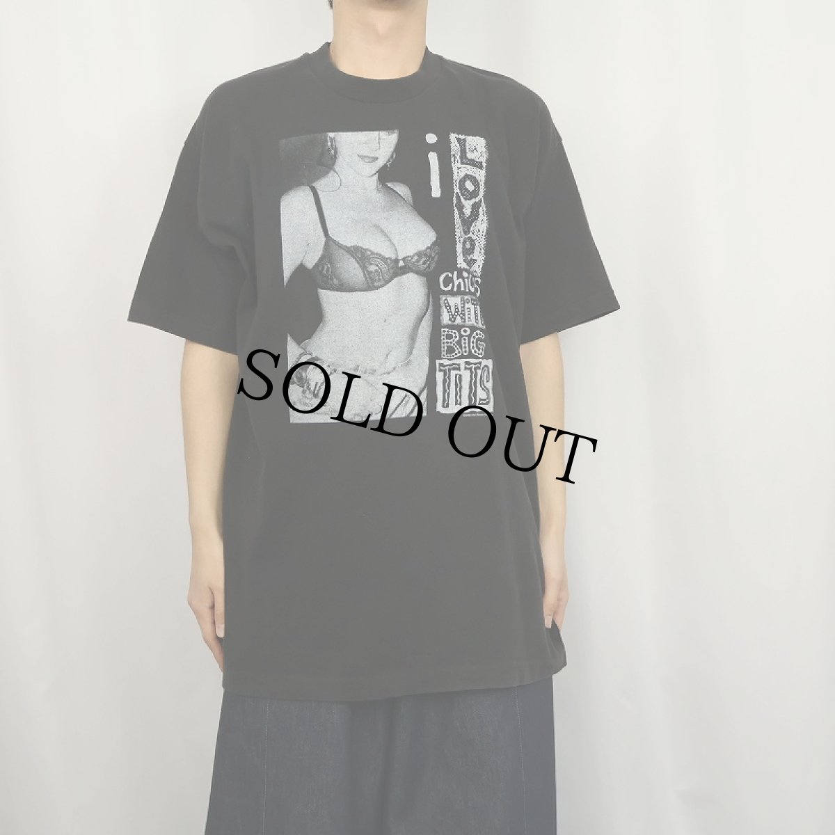 画像3: 90's OLD GHOSTS USA製 フォトプリントTシャツ BLACK (3)