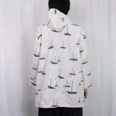 画像3: 90's MICHIGAN RAG CO. USA製 ヨット柄 コットンパーカー S/M (3)