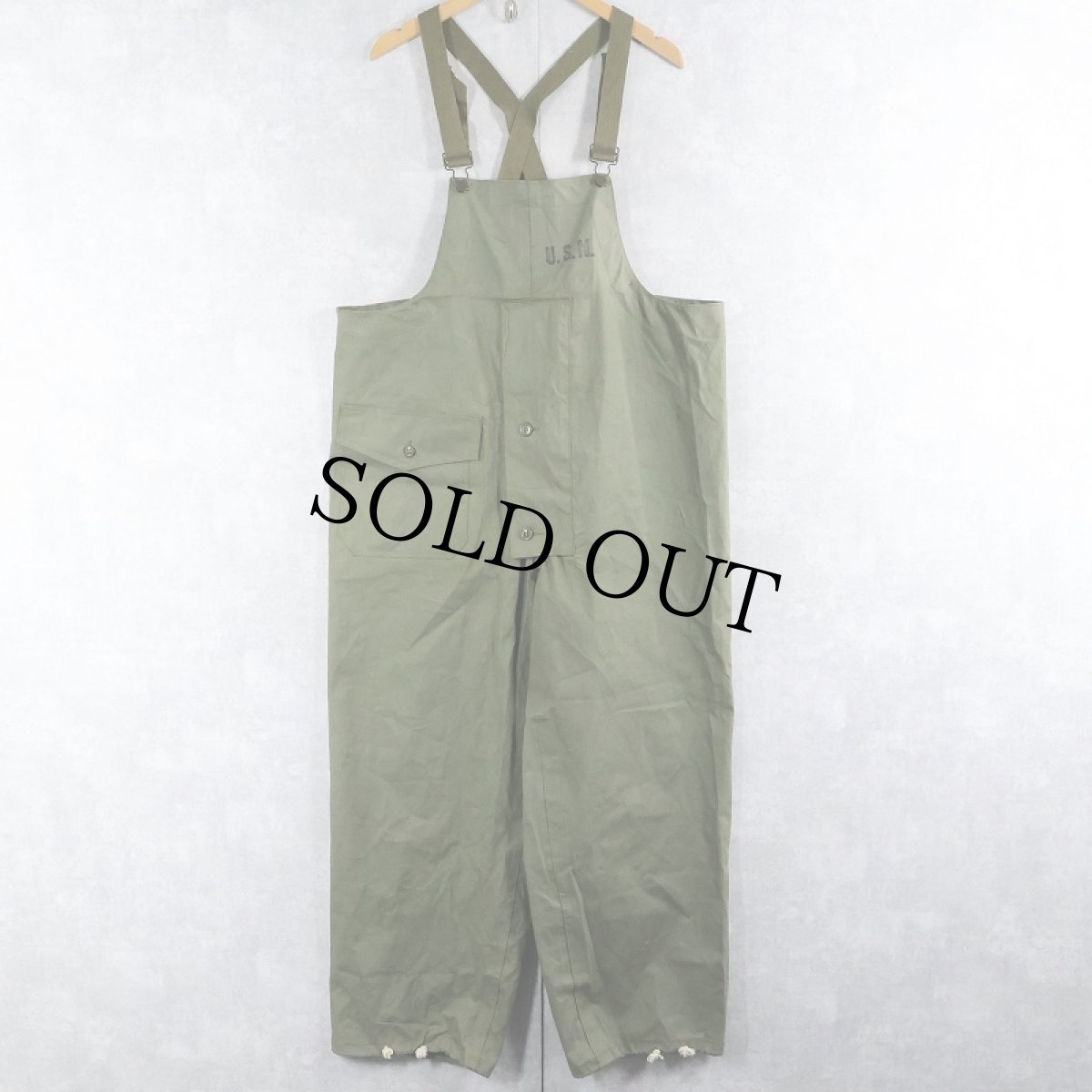 画像1: 40〜50's U.S.NAVY N-2 レインデッキパンツ MEDIUM (1)