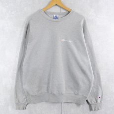 画像1: 90's Champion 青刺繍タグ 後期 USA製 ロゴ刺繍 前V スウェット XL (1)