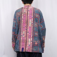 画像3: モン族 パッチワーク×刺繍 エスニックシャツ (3)