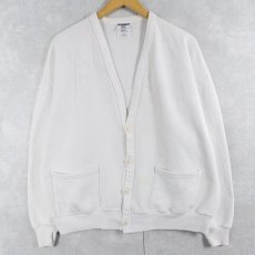 画像1: 90's〜 JERZEES USA製 無地スウェットカーディガン ONESIZE (1)