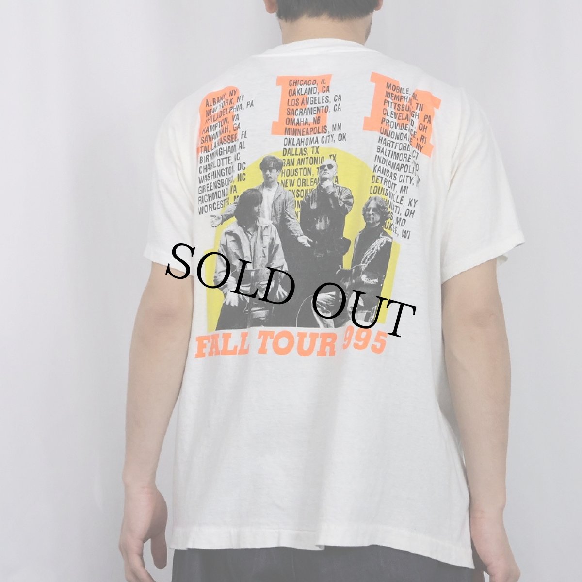 画像4: 1995 R.E.M. オルタナティブロックバンドツアーTシャツ XL (4)
