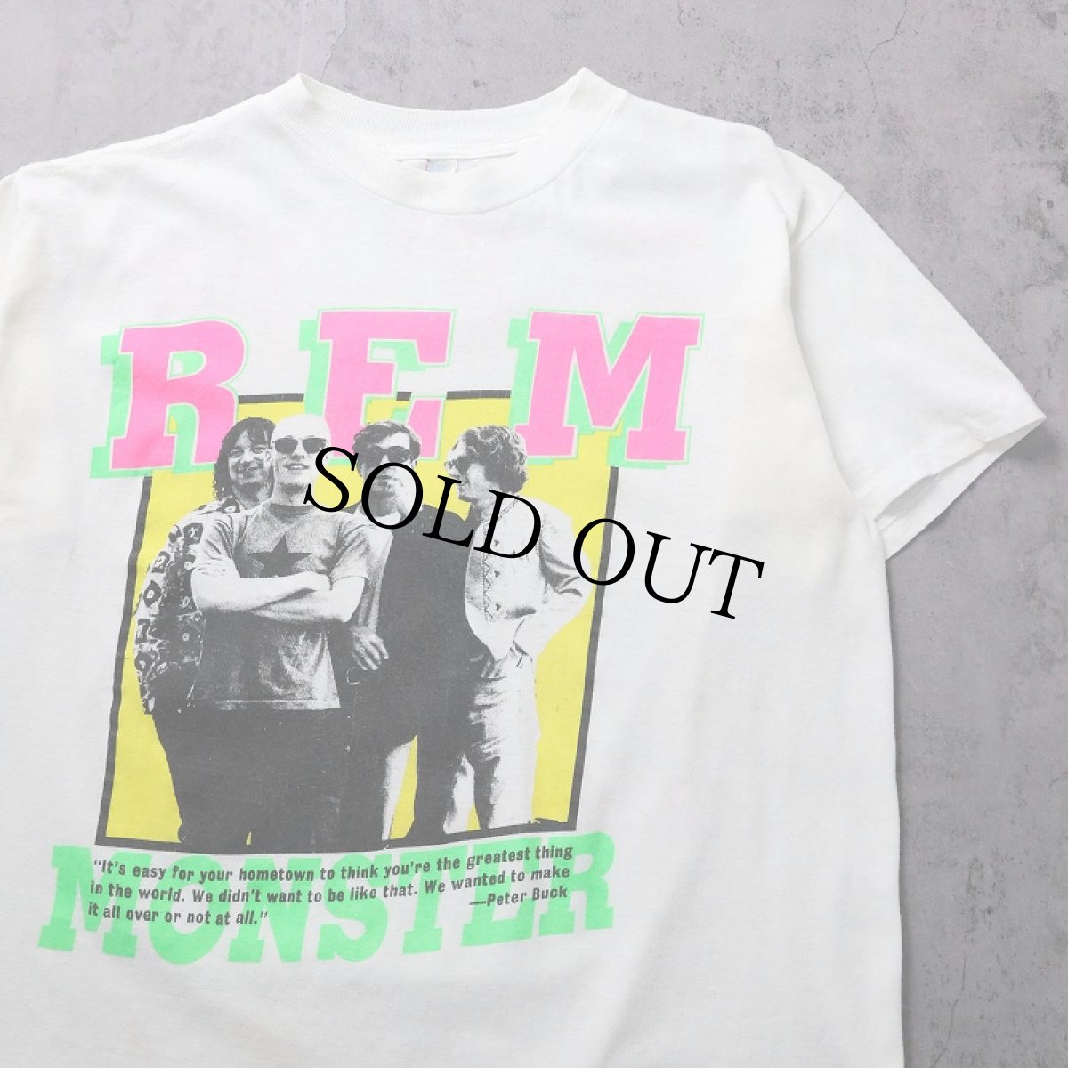 画像1: 1995 R.E.M. オルタナティブロックバンドツアーTシャツ XL (1)