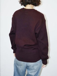 画像2: 40's THE SINDELAR CO. レタードニットセーター BURGUNDY SIZE44 (2)