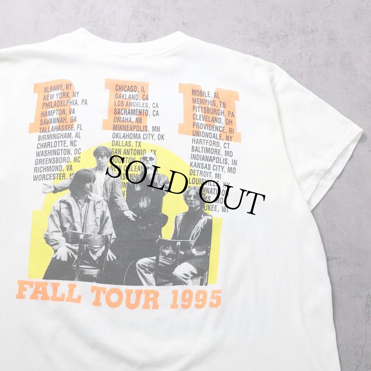 画像2: 1995 R.E.M. オルタナティブロックバンドツアーTシャツ XL (2)