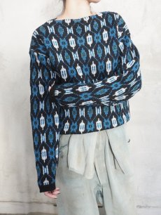 画像2: 60's〜 NOVA ノルディック柄 ジャガードニットセーター M (2)