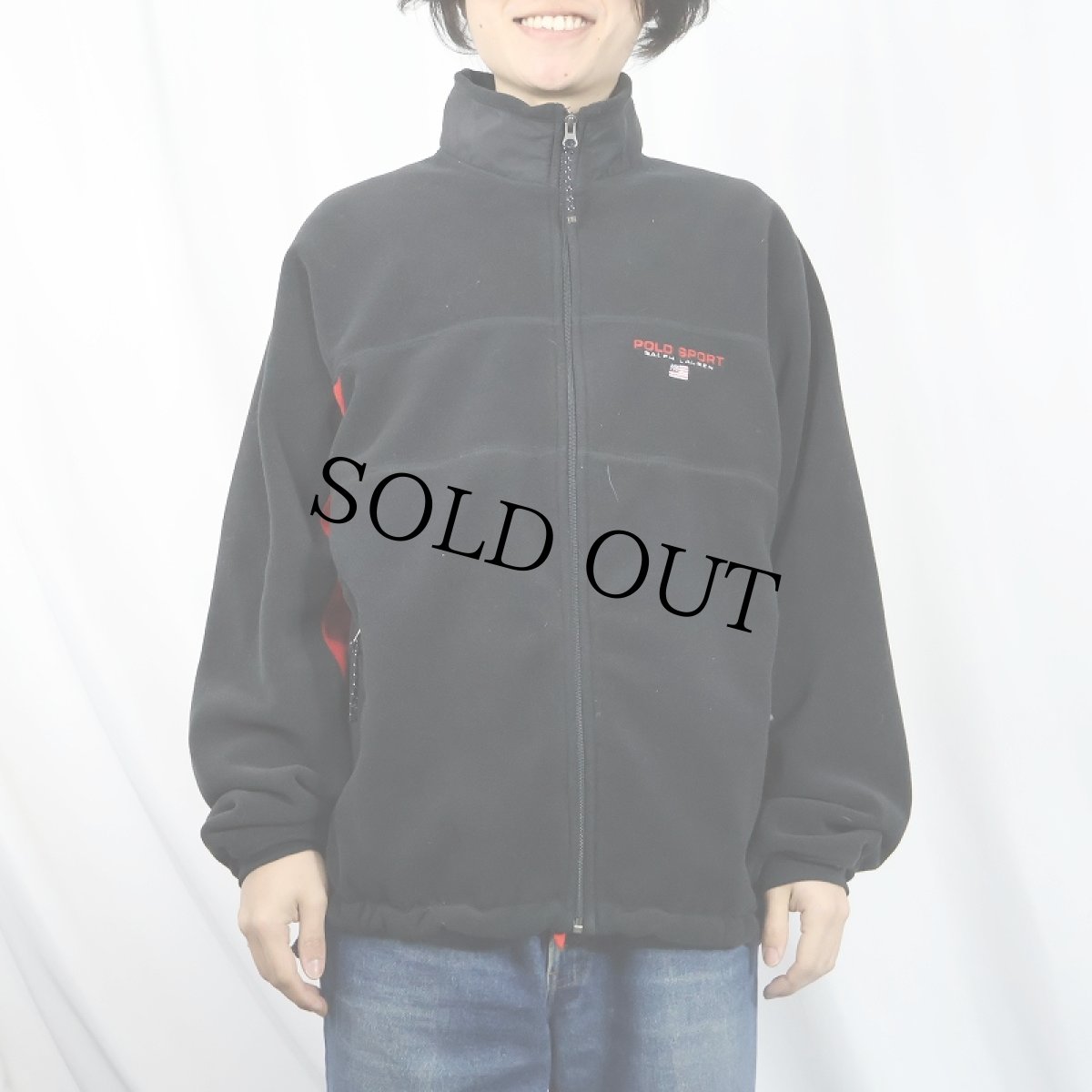 画像3: 90's POLO SPORT Ralph Lauren "POLARTEC" フリースジャケット BLACK L (3)