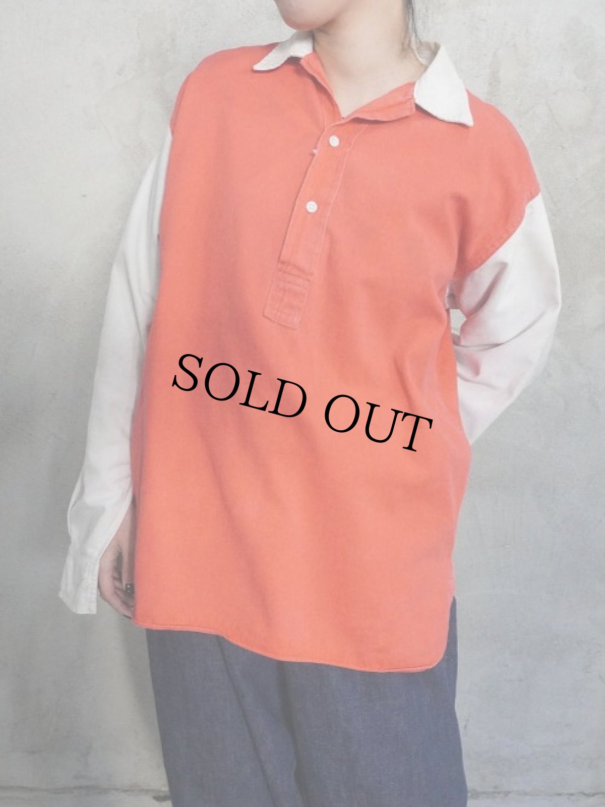 画像2: 50〜60's UMBRO ENGLAND製 マチ付き 2トーン ホッケーシャツ M (2)