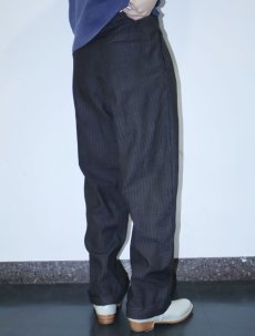 画像3: 60's 柄織り 2タック ウールスラックス BROWN W31 (3)