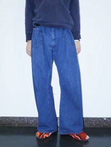 画像1: 60〜70's navdungaree 巻きデニムセーラーパンツ W40 (1)