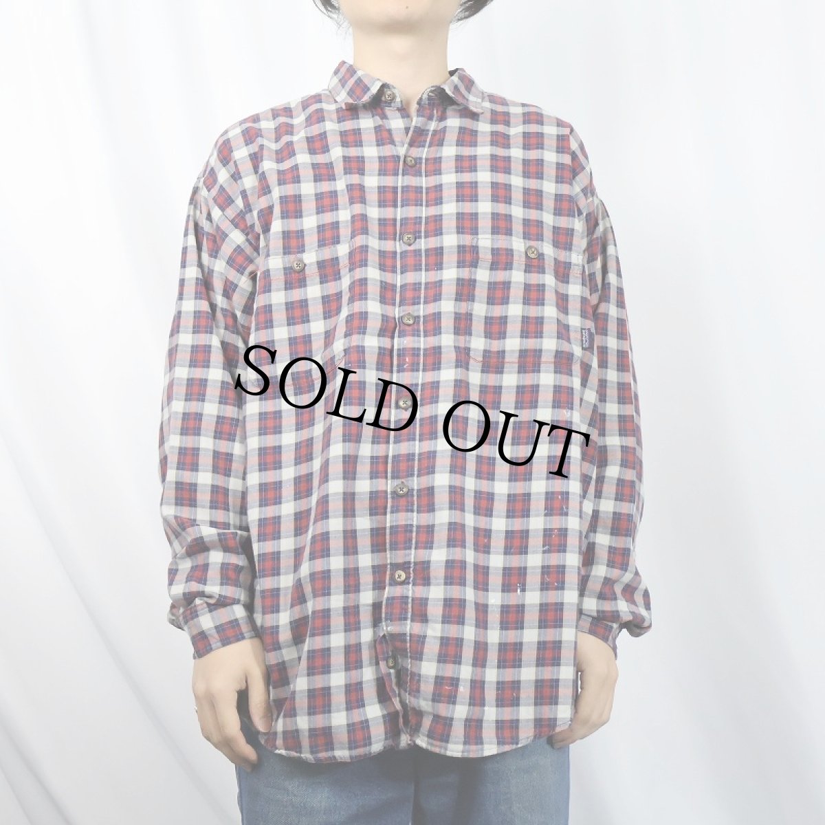 画像2: Patagonia チェック柄 コットンシャツ L (2)