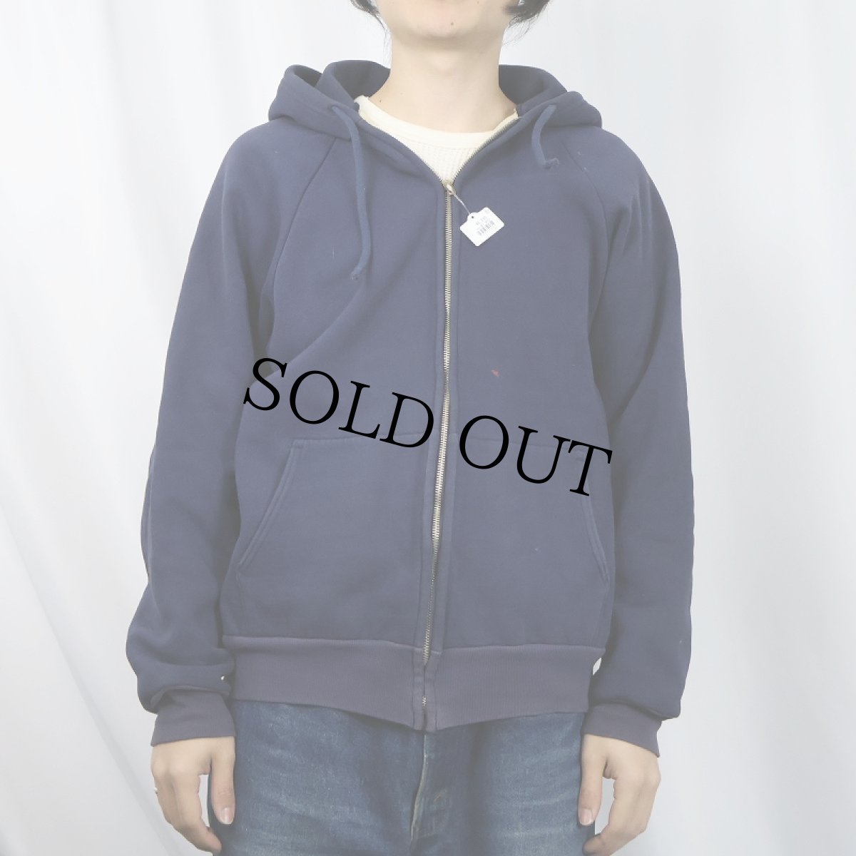 画像2: 80's IM Sports 裏サーマル スウェットジップパーカー L (2)