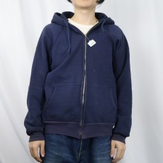 画像2: 80's IM Sports 裏サーマル スウェットジップパーカー L (2)