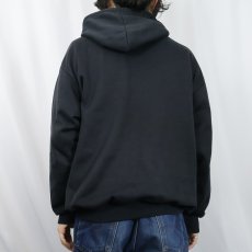 画像3: 90's OPEN TRAILS 裏サーマル スウェットジップパーカー BLACK XL (3)