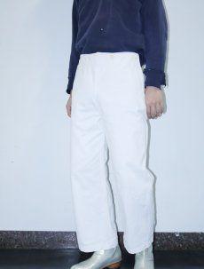 画像2: 60〜70's FRENCH MILITARY コットンセーラーパンツ W31 (2)