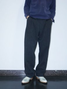 画像1: Sartoria LEWEL ITALY製 ストライプ柄 ビスコース×ウール 2タックスラックス W31 (1)