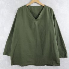 画像1: 80's ロシア軍 Vネックスリーピングシャツ (1)