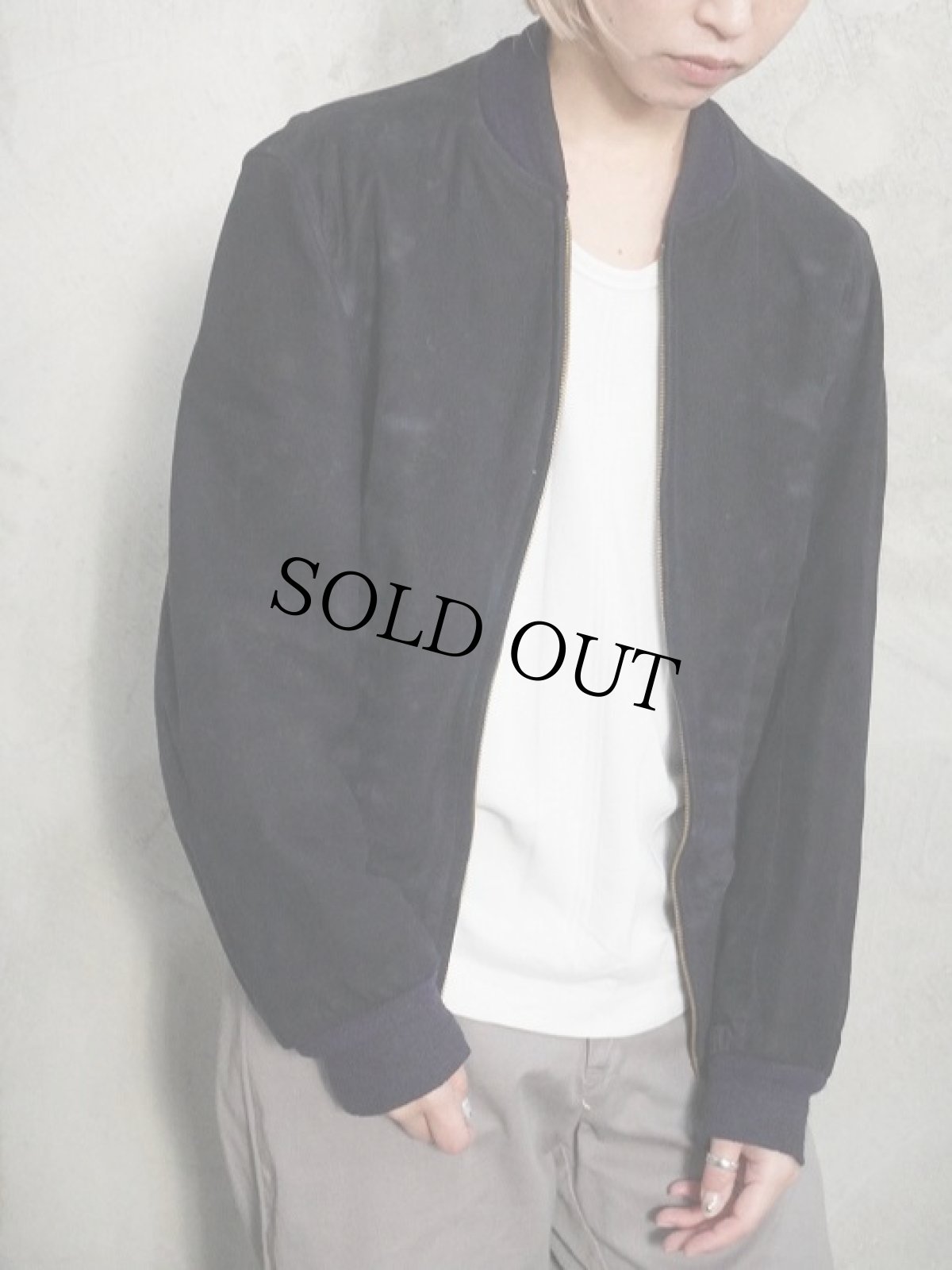 画像2: 50〜60's Admiral Byrd スエードレザージャケット NAVY (2)