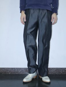 画像1: pierre cardin ITARY製 ストライプ柄 2タックシルクスラックス W31 (1)