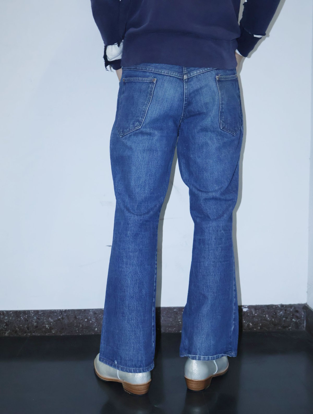 画像2: 70's UNKNOWN ベルボトムデニムパンツ W36 (2)