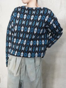 画像1: 60's〜 NOVA ノルディック柄 ジャガードニットセーター M (1)