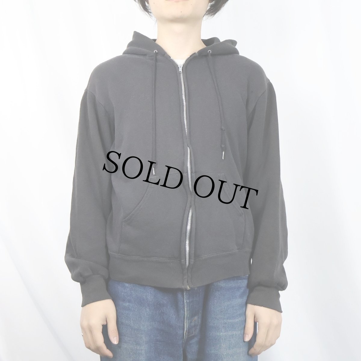 画像2: 80's Gearing Up スウェットジップパーカー BLACK L (2)