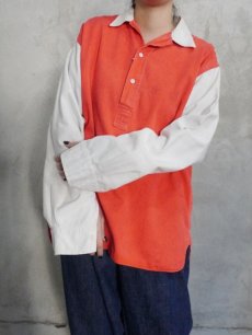 画像1: 50〜60's UMBRO ENGLAND製 マチ付き 2トーン ホッケーシャツ M (1)