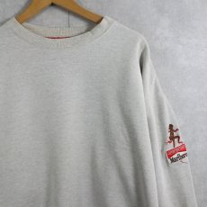 画像1: 90's Marlboro ADVENTURE TEAM トカゲ刺繍 タバコ企業スウェット L (1)